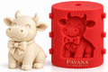 Pavana 3D cow silicone mold with pouring hole