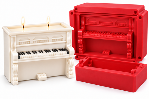 Pavana 3D piano candle mold