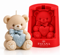 Pavana Molds Co Baby Shower teddy bear silicone candle mold