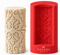 Pavana Molds Co ornate boho pillar candle silicone mold