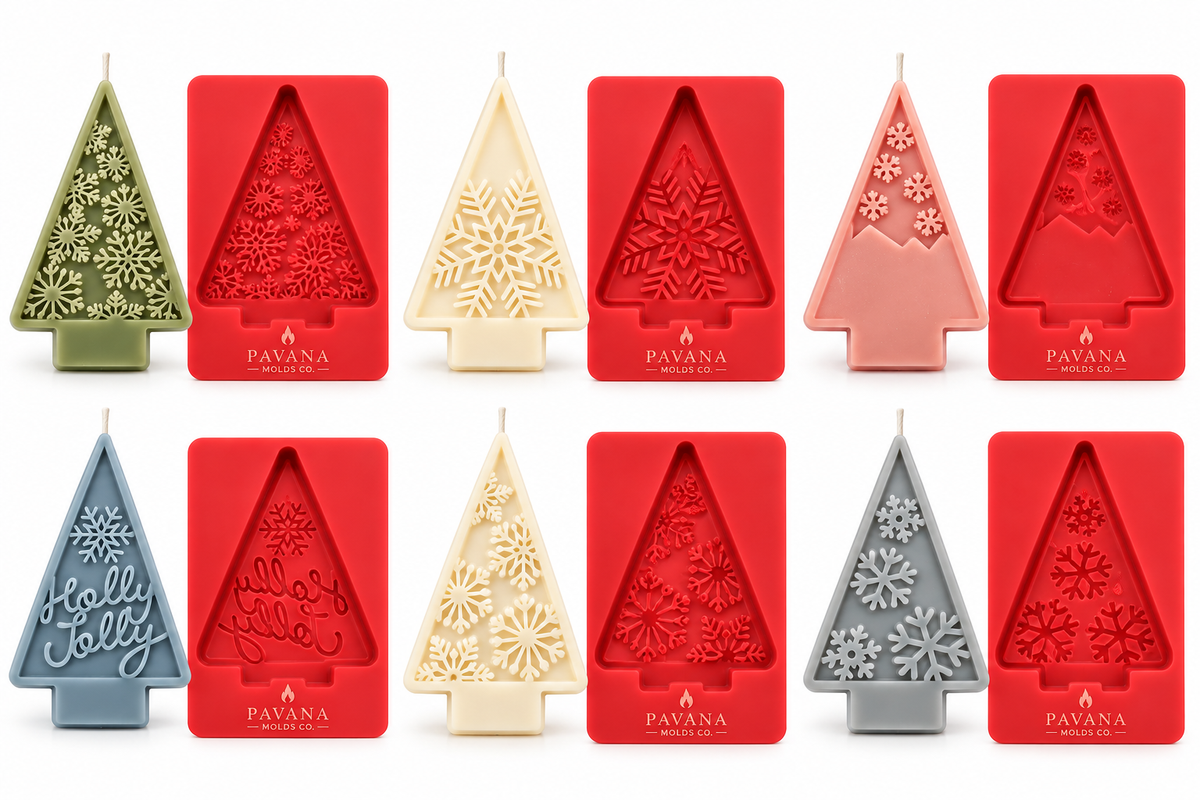 Pavana Christmas tree 2D silicone candle molds
