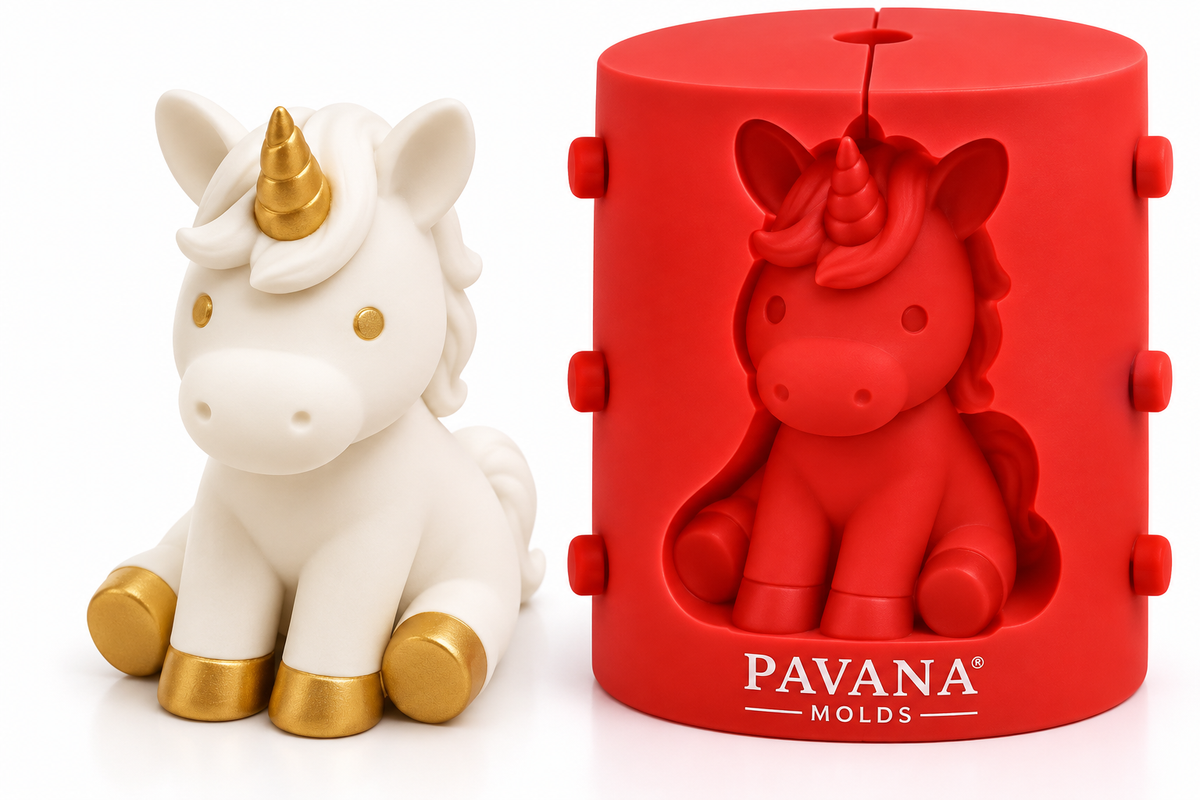 Pavana cute unicorn 3D silicone mold