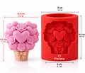 Pavana Heart & Rose Bouquet silicone mold