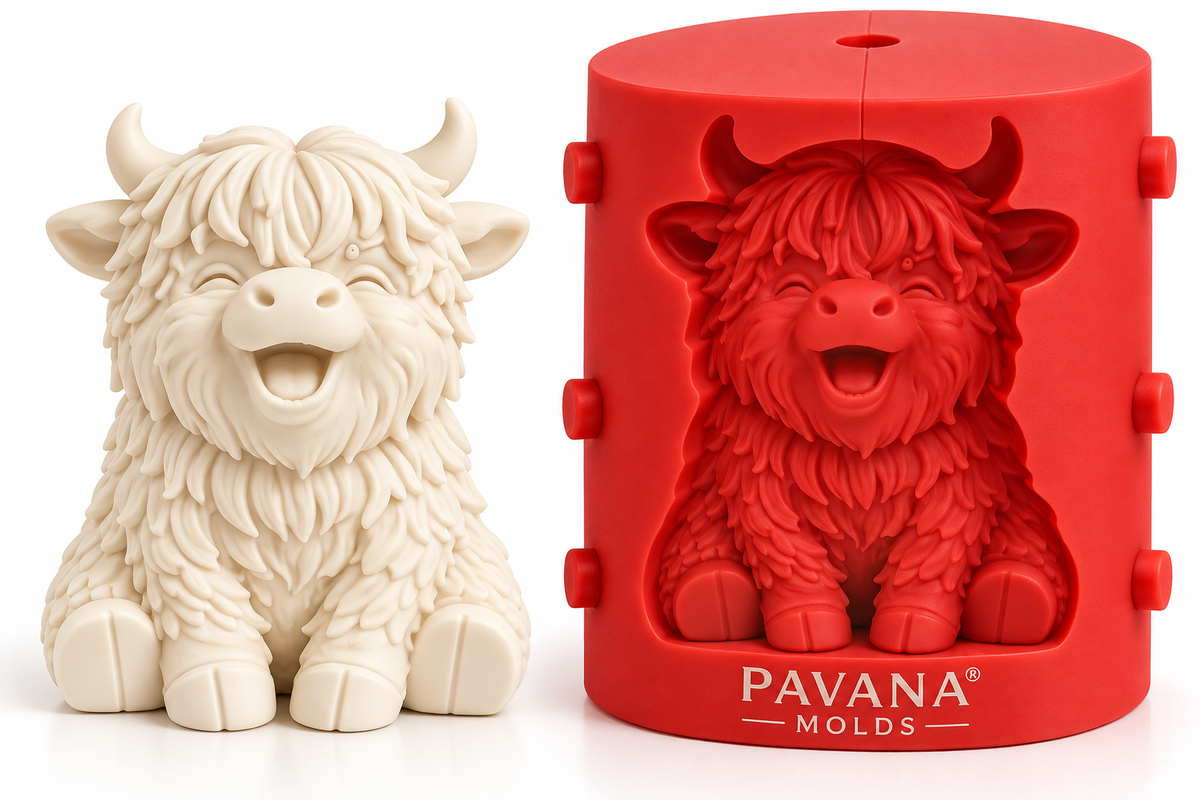Pavana Highland cow 3D silicone mold