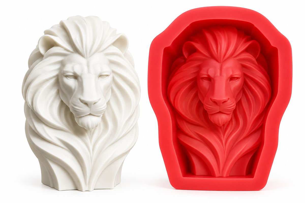 Majestic Lion Bust Silicone Mold