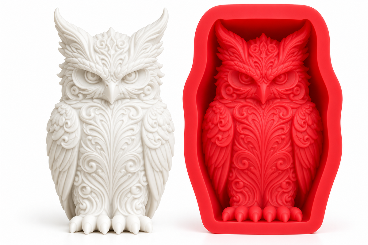Ornate Owl Silicone Mold