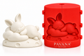Pavana sleeping bunny on cloud 3D silicone mold
