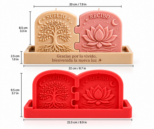 Pavana Suelto Recibo candle mold set in Spanish